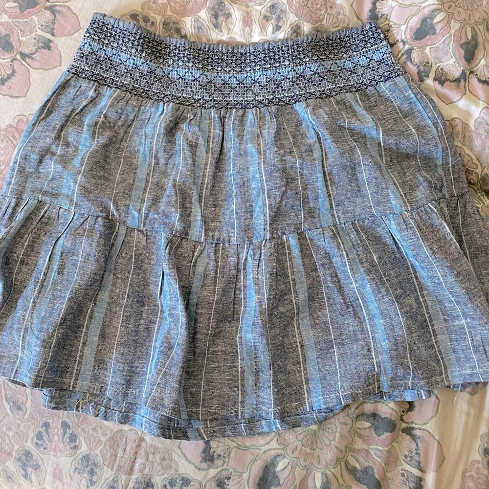Boho hippie gypsy skirt blues indigo rein skirt xl